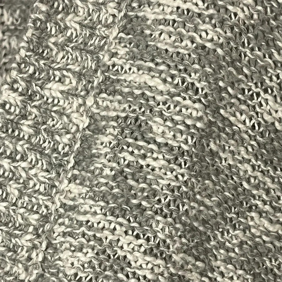 GAP Longline Boho Fringe Open Front Heather Gray Cardigan Sweater - Picture 8 of 11